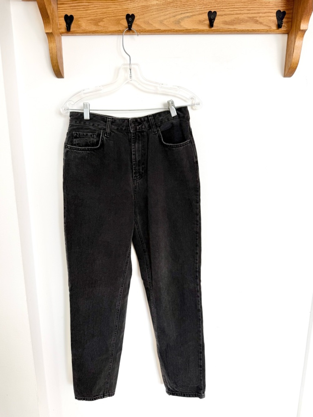 Urban Outfitters Black High-Rise Straight Jeans
